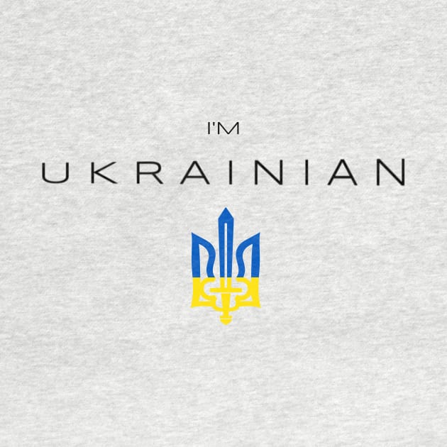 I am Ukrainian Flag Tryzub by Yasna